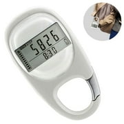 3D Digital Simple Walking Distance Clip on Pedometer Step Counter with Clip,Memory Walking Distance Miles/km Exercise Fitness Activity Calorie for Men Women Kids